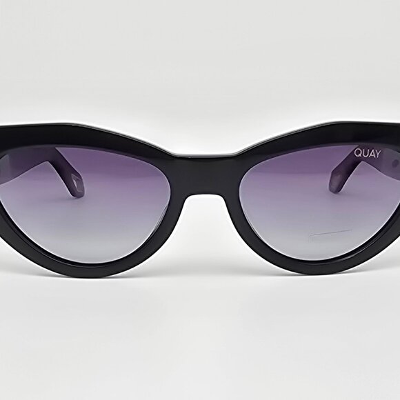 Quay Australia Mad Cute Black Frame Polarized Gradient Lens Cat Eye Sunglasses main image 8